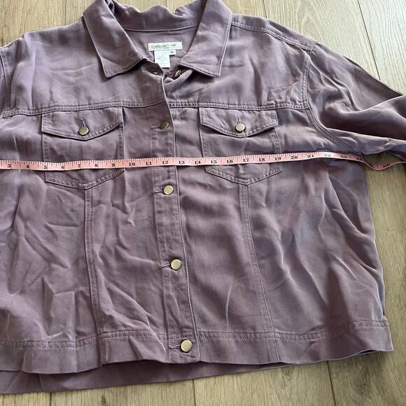Coldwater Creek Women’s Lavender Tencel Jacket Size XL - Picture 4 of 5